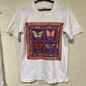 90년대 USA 제작 나비 애니멀 아트 vintage T-shirt