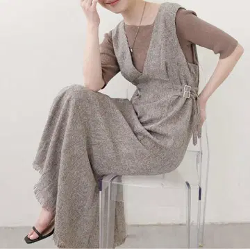 natural couture 사이드 벨트 디자인 잔스카 브라운