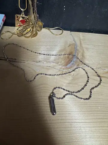 used 실버 볼 체인 목걸이