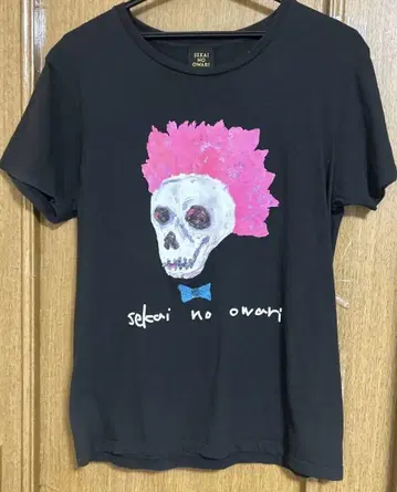 SEKAI NO OWARI 스컬 디자인 티셔츠