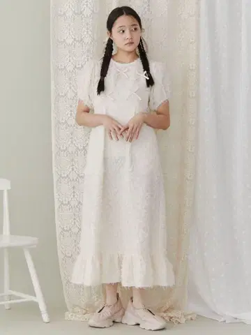 메리 제니 리본이 많은 원피스