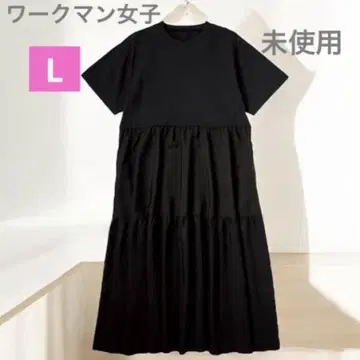 워크맨 여자 한정판 뉴트럴 플레어 원피스 2025 블랙 L 발수