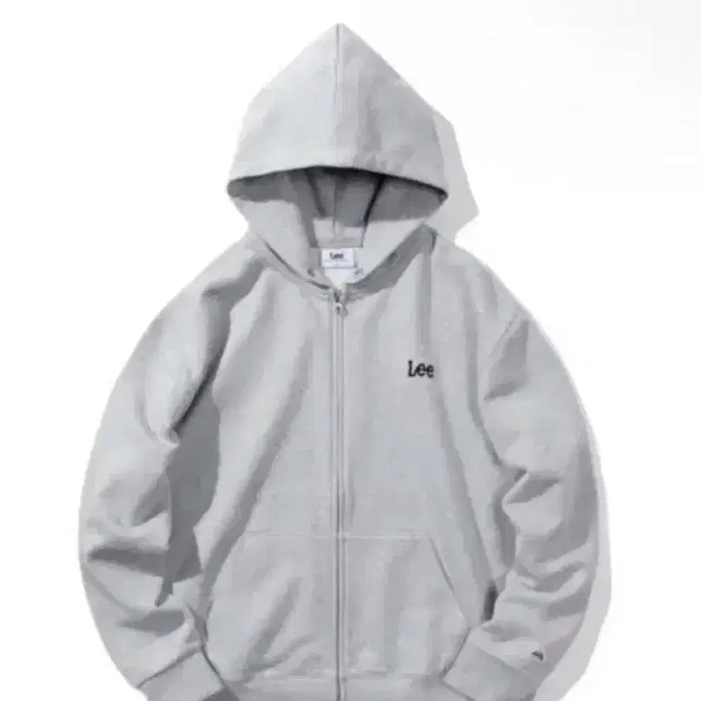 ★LEE★ Small Twitch Logo Hood Zip-Up Light Gray LEE | Lee Lee Small Twitch Logo Hoodie Zip-Up Light Gray #리