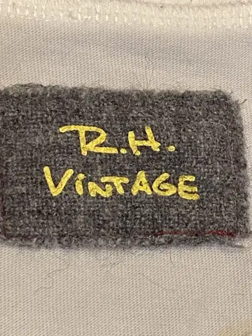 R.H VINTAGE 여성용 티셔츠 화이트 S 사이즈 론 헤르만