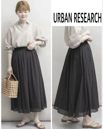 URBAN RESEARCH 개더 롱 스커트 새상품급
