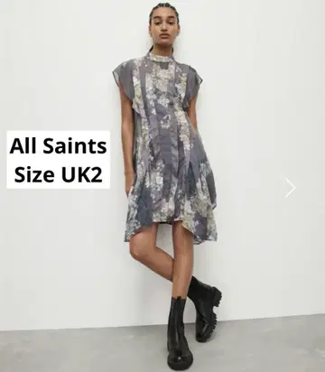 올세인츠 FLEUR VENETIA MINI DRESS 꽃무늬