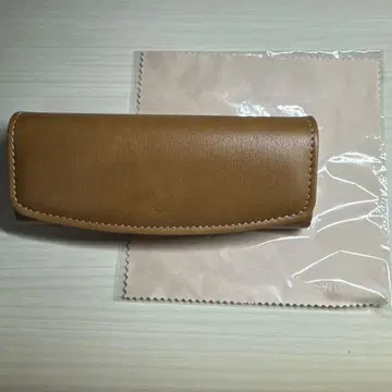 Zoff 기리마루 콜라보 브라운 안경 케이스 클리닝 천 포함