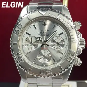 ELGIN 크로노그래프 DELUXE 200m 방수 쿼츠 손목시계