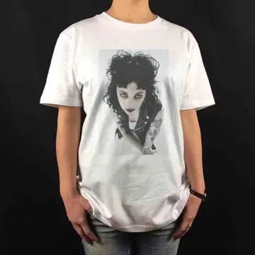새상품 헤더 바론 레이시 페일 웨이브스 고딕 락 티셔츠