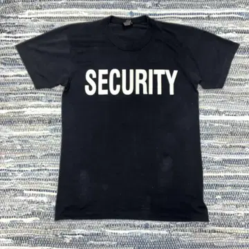 빈티지 Made in U.S.A. SECURITY 프린트 티셔츠