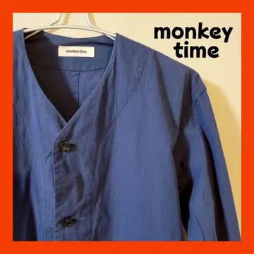 monkey time 네이비 V넥 긴팔 셔츠