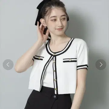 택 포함 새상품 Rirandture 라인 디테일 앙상블 반팔