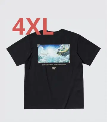 유니클로 젤다의 전설 티셔츠 블랙 4XL