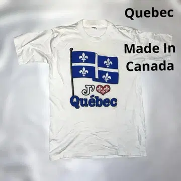 Quebec 티셔츠 캐나다제 수베니어 빈티지
