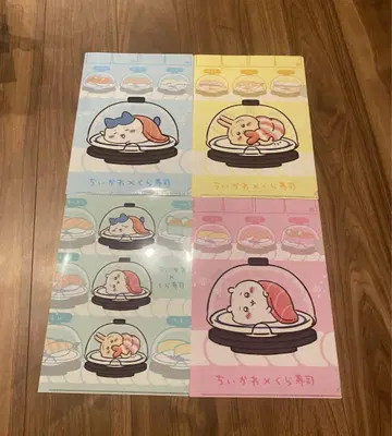 쿠라스시 치이카와 콜라보 클리어 파일 4종 세트 컴플리트 세트