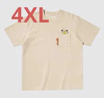 유니클로 젤다의 전설 베이지 티셔츠 4XL
