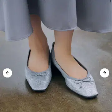 코히나 COHINA 스퀘어토 발레 슈즈 실버 스팽글