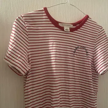 MARC JACOBS 빨간색 보더 티셔츠 XS