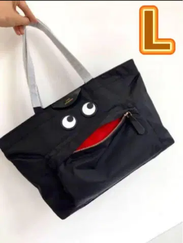안야 힌드마치 A4 대응 아이즈 나일론 토트백 블랙