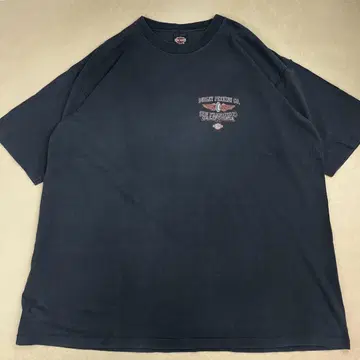 90s 할리 데이비슨 티셔츠 빈티지 3XL 빅 숯 블랙