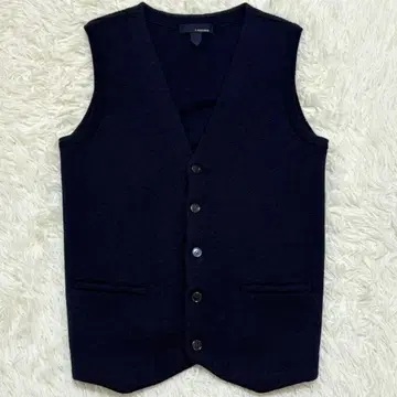 컨디션 최상 LARDINI 니트 베스트 질레 네이비 M 사이즈