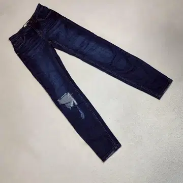 고품질 Bershka 스키니 청바지 데님 데미지 가공 스트릿 블루
