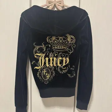 쥬시꾸뛰르 후드티 집업 벨로아 블랙 검정 P