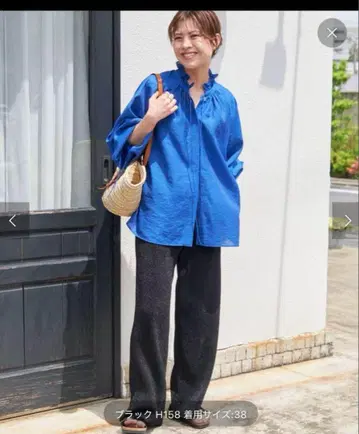 Spick and Span 라메 세미 와이드 이지 팬츠 38