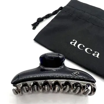 컨디션 최상 acca 아카 헤어 클립 블랙 네이비 S 사이즈