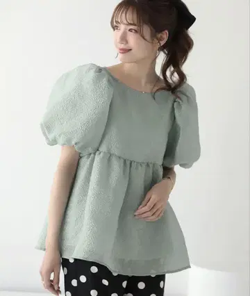 meraki 퍼프 슬리브 상의