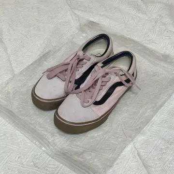 핑크 스웨이드 캔버스 스니커즈 VANS