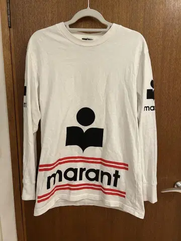 Isabel marant 로고 프린트 긴팔 티셔츠