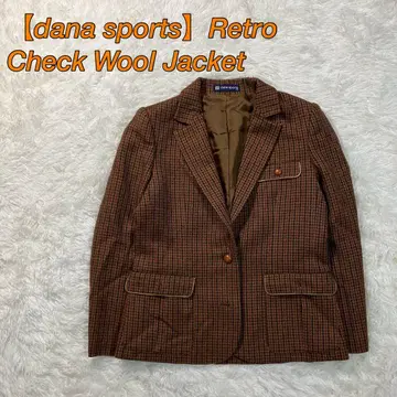[ dana sports ] 레트로 체크 울 자켓