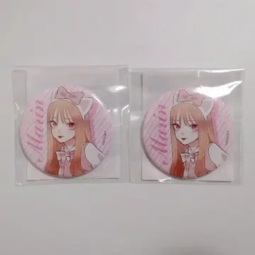 e-Store 온라인 복권 캔뱃지 핑크 체크 키타가와 마린