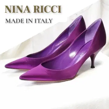 [ NINA RICCI | 니나리치 ] 퍼플 새틴 펌프스/36(23cm)