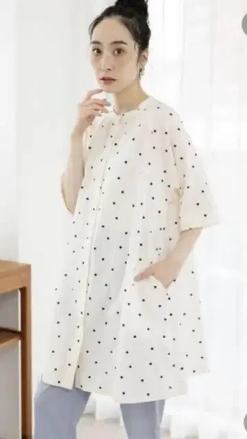 스튜디오 클립 싱글 거즈 돌먼 슬리브 미니 원피스 최종 세일