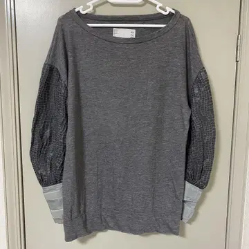 sacai 샘플 긴팔 티셔츠 뱀피풍 그레이