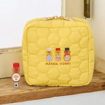 MANOA HONEY & MEAD 퀼팅 파우치 & 앞머리 클립