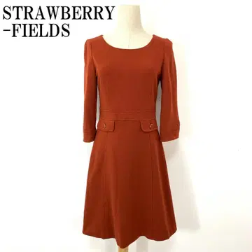 STRAWBERRY-FIELDS 플레어 원피스 오렌지 B8805