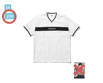 RUN SEOKJIN.TOUR MARCH V넥 진 티셔츠