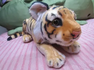 새상품 리얼 애니멀 맹수 엎드린 봉제 인형 호랑이 TIGER
