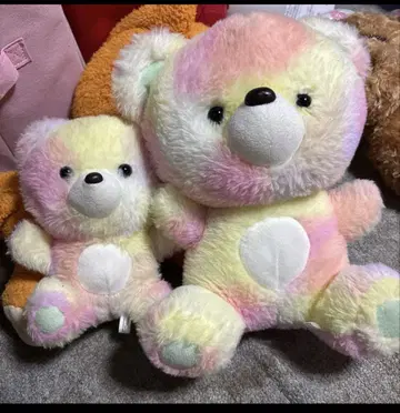 파스텔 컬러 곰 봉제 인형 2개 세트 궁수자리