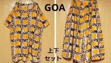 GOA 고아 에스닉 아프리칸 상하의 세트 상의 & 가우초 팬츠
