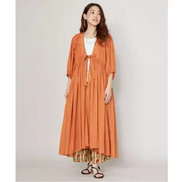 차이하네 시어 리조 롱 가디건 오렌지