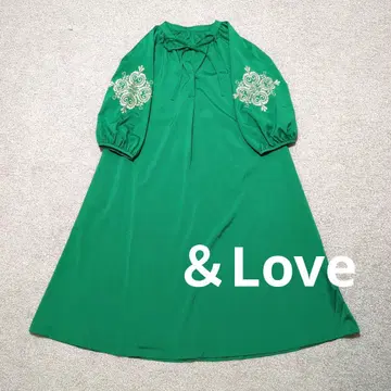 새상품급 & Love 하트 자수 카프탄 원피스 롱 원피스