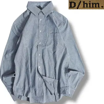 J7146 새상품 D/him. 컷소 소재 스트라이프 셔츠 블루 계열 48