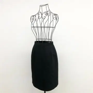 폴 스튜어트 타이트 스커트 블랙 캐시미어 혼방 오피스 캐주얼 예쁜