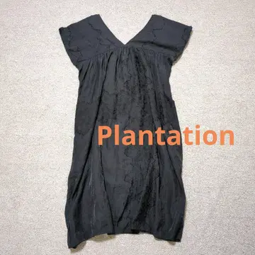 구하기 어려움 Plantation V넥 자카드 원피스 튜닉