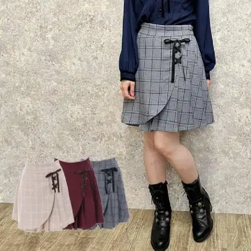 엑시즈팜 레이스업 큐롯