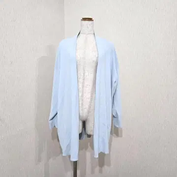 PLST 롱 가디건 버튼리스 라이트 블루 (L)